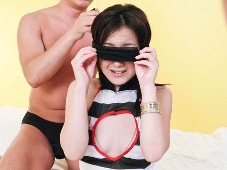 Rui Natsukawa Asian with legs in leather boots rides phallus