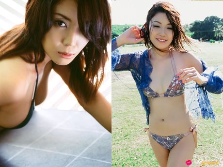 Nana Ogawa Asian has perfect curves spoiled by colorful lingerie