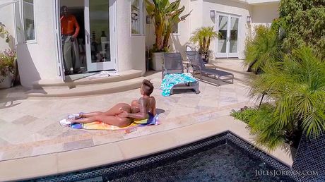 Asian pornstar Bella Bellz gets her pussy and ass fucked by a black guy