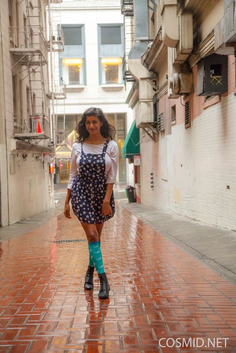 Asian teen Carla White strips and shows her amazing racks and ass in a solo