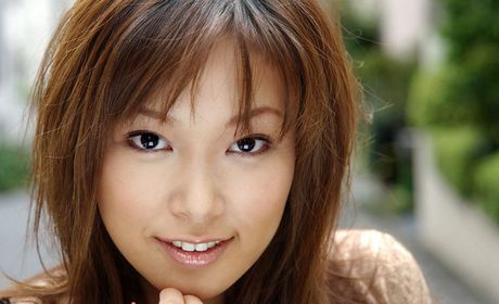 Skinny Japanese babe Yua Aida strips and displays her tiny tits and ass