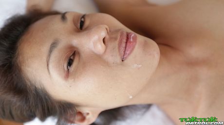 Asian cougar On gets her hairy pussy licked and dicked by a horny guy